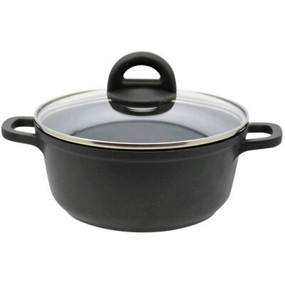 ELO Basic Black Casserole en fonte d'aluminium, épaisseur 20cm Dur Select 89120, Poêle + casserole, Noir - Publicité ELO Basic Black Casserole en fonte d'aluminium, épaisseur 20cm Dur Select 89120, Poêle + casserole, Noir - Publicité