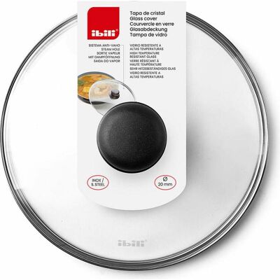 Couvercle en cristal Ibili 30 cm - Pan lid - Publicité Couvercle en cristal Ibili 30 cm - Pan lid - Publicité