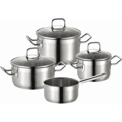 Schulte-Ufer Schulte Ufer Acier inoxydable Set de casseroles pour débutants 4 pièces, Poêle + casserole, Argent - Publicité Schulte-Ufer Schulte Ufer Acier inoxydable Set de casseroles pour débutants 4 pièces, Poêle + casserole, Argent - Publicité