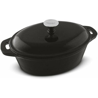 Lamart Casserole émaillée, fonte 3,6l 35,5-21x11,5cm, Poêle + casserole, Noir - Publicité Lamart Casserole émaillée, fonte 3,6l 35,5-21x11,5cm, Poêle + casserole, Noir - Publicité