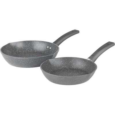 Salter BW09071AR Easy Pour 2 Piece Fry Pan Set, Poêle + casserole, Noir - Publicité Salter BW09071AR Easy Pour 2 Piece Fry Pan Set, Poêle + casserole, Noir - Publicité