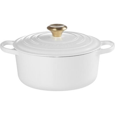 Le Creuset Signature Récipient en Fonte Émaillée 24cm - Blanc - Publicité Le Creuset Signature Récipient en Fonte Émaillée 24cm - Blanc - Publicité
