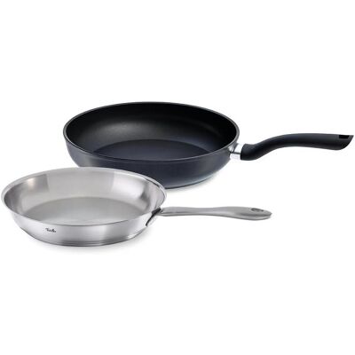 Fissler Catania Modèle - Ensemble de Poêles en Acier Inoxydable - Publicité Fissler Catania Modèle - Ensemble de Poêles en Acier Inoxydable - Publicité