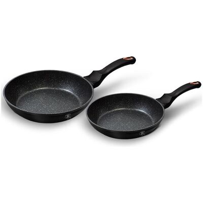 BerlingerHaus Set de poêles à frire Ø 22/26cm Black Rose Collection, Poêle + casserole, Noir - Publicité BerlingerHaus Set de poêles à frire Ø 22/26cm Black Rose Collection, Poêle + casserole, Noir - Publicité