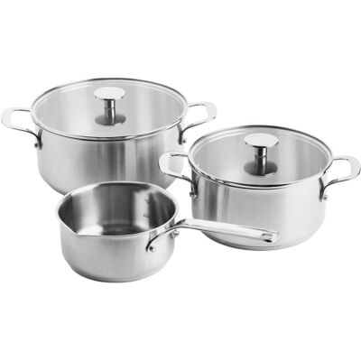 KitchenAid Batterie de cuisine en acier, Poêle + casserole, Argent - Publicité KitchenAid Batterie de cuisine en acier, Poêle + casserole, Argent - Publicité
