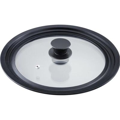 Westmark Couvercle universel avec bord en silicone, Poêle + casserole : accessoires, Transparent, Noir - Publicité Westmark Couvercle universel avec bord en silicone, Poêle + casserole : accessoires, Transparent, Noir - Publicité