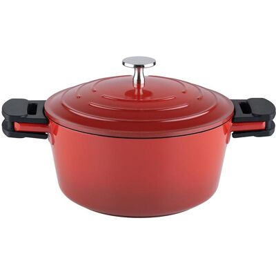 Kelomat Mijoteuse avec couvercle 20cm, 2.7L, Poêle + casserole, Rouge - Publicité Kelomat Mijoteuse avec couvercle 20cm, 2.7L, Poêle + casserole, Rouge - Publicité