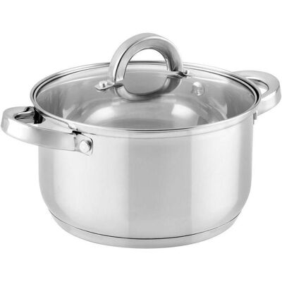 Florin Casserole en acier inoxydable avec couvercle Florina Claude 26 cm 7.25 l, Poêle + casserole, Argent - Publicité Florin Casserole en acier inoxydable avec couvercle Florina Claude 26 cm 7.25 l, Poêle + casserole, Argent - Publicité