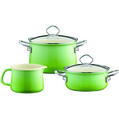 Riess kit de démarrage, Set de poêles et de casseroles, Beige, Vert - Publicité Riess kit de démarrage, Set de poêles et de casseroles, Beige, Vert - Publicité