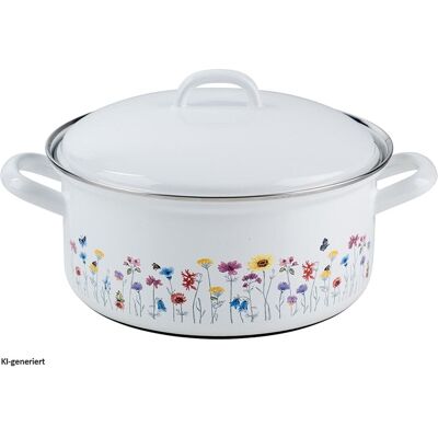 Kelomat - Kasserolle 22cm - 3L - Weiss - Cookware - Publicité Kelomat - Kasserolle 22cm - 3L - Weiss - Cookware - Publicité