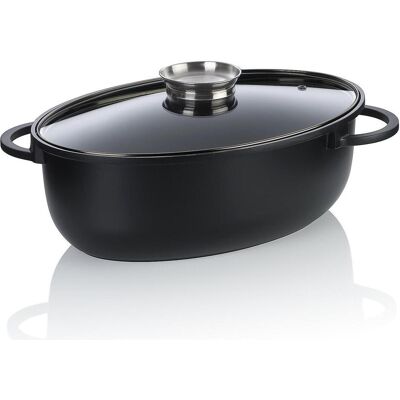 Kela Ovaler Atura Bräter mit Deckel, Poêle + casserole, Noir - Publicité Kela Ovaler Atura Bräter mit Deckel, Poêle + casserole, Noir - Publicité