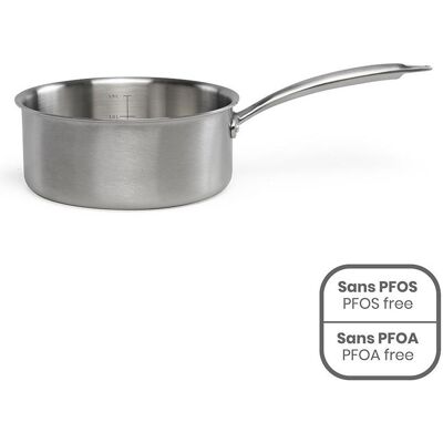 LIVOO Casserole en Acier Inoxydable 18cm - Triply, Tous Feux, Made in France - Publicité LIVOO Casserole en Acier Inoxydable 18cm - Triply, Tous Feux, Made in France - Publicité