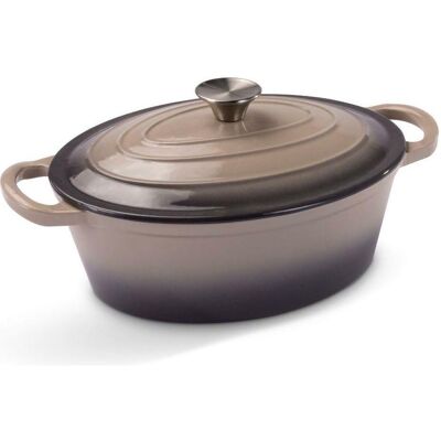 Lamart Iron LT1305 – Oval Cast Iron Pot 28 x 22 cm, 3.5 L, Poêle + casserole - Publicité Lamart Iron LT1305 – Oval Cast Iron Pot 28 x 22 cm, 3.5 L, Poêle + casserole - Publicité