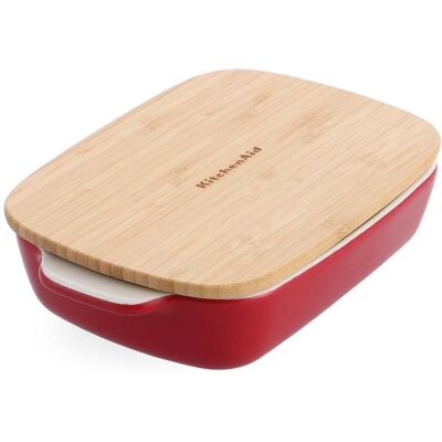 KitchenAid Stoneware (CC006104-001), Plat à gratin, Rouge - Publicité KitchenAid Stoneware (CC006104-001), Plat à gratin, Rouge - Publicité