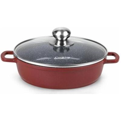 Heinner HR-JLG-J24JCR, Poêle + casserole, Rouge - Publicité Heinner HR-JLG-J24JCR, Poêle + casserole, Rouge - Publicité