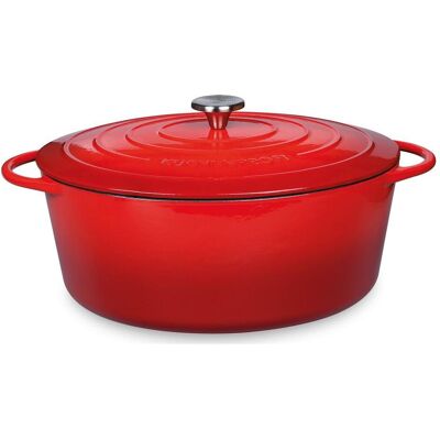 Küchenprofi Cocotte PROVENCE Ovale 35 cm ROUGE 8,9 litres, Poêle + casserole, Rouge - Publicité Küchenprofi Cocotte PROVENCE Ovale 35 cm ROUGE 8,9 litres, Poêle + casserole, Rouge - Publicité