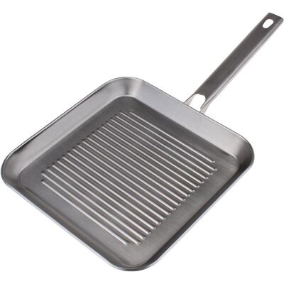 DEMEYERE Poêle à Grill 24cm - Poêle en Acier Inoxydable pour Toutes Cuisines - Publicité DEMEYERE Poêle à Grill 24cm - Poêle en Acier Inoxydable pour Toutes Cuisines - Publicité