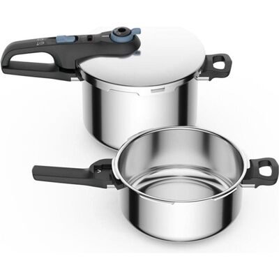 Tefal P2584301 Secure, Poêle + casserole, Argent - Publicité Tefal P2584301 Secure, Poêle + casserole, Argent - Publicité