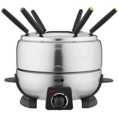 EVA 9 - Acier Inoxydable - Set de Fondue Électrique - Publicité EVA 9 - Acier Inoxydable - Set de Fondue Électrique - Publicité