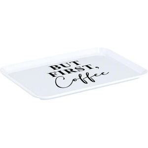 Zeller Present, Plateau, Plateau Melamin But first coffee 30.5x22 cm - Publicité Zeller Present, Plateau, Plateau Melamin But first coffee 30.5x22 cm - Publicité