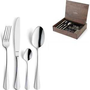 Amefa Set de couverts 24 pcs Baguette luxe boîte en bois, Couverts, Argent - Publicité Amefa Set de couverts 24 pcs Baguette luxe boîte en bois, Couverts, Argent - Publicité