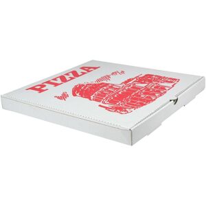 Papstar Boîte à pizza, Contenant à usage unique, Rouge, Blanc - Publicité Papstar Boîte à pizza, Contenant à usage unique, Rouge, Blanc - Publicité