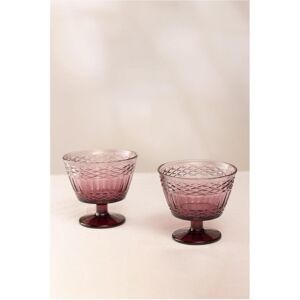 Hermia Vega Glass Ice Cream Cup Set (2 Pieces), Saladier + bol, Rouge - Publicité Hermia Vega Glass Ice Cream Cup Set (2 Pieces), Saladier + bol, Rouge - Publicité