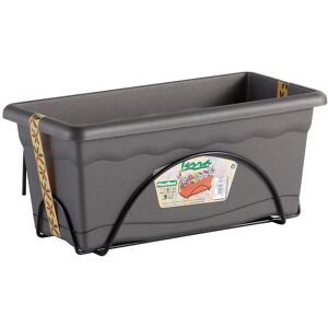 Plastiken, Plateau, Bac à fleurs avec soucoupe Anthracite Polypropylène 50 x 20 cm - Publicité Plastiken, Plateau, Bac à fleurs avec soucoupe Anthracite Polypropylène 50 x 20 cm - Publicité