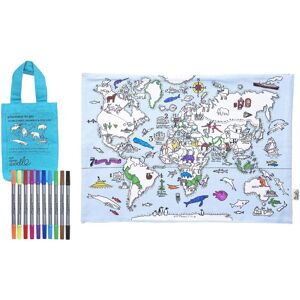 Eat Sleep Doodle, Sets de table, ensemble napperon + coloriage enfant - carte du monde (1 pcs, 47 x 33 cm) - Publicité Eat Sleep Doodle, Sets de table, ensemble napperon + coloriage enfant - carte du monde (1 pcs, 47 x 33 cm) - Publicité
