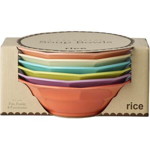 Rice - Melamine Soup Bowl - Assorted Glory Days Colors - 400 ml - 6 Pack, Saladier + bol, Multicolore - Publicité Rice - Melamine Soup Bowl - Assorted Glory Days Colors - 400 ml - 6 Pack, Saladier + bol, Multicolore - Publicité