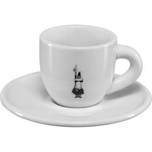 Bialetti Tasse à espresso et sous-verre Omino, Tasse, Blanc - Publicité Bialetti Tasse à espresso et sous-verre Omino, Tasse, Blanc - Publicité