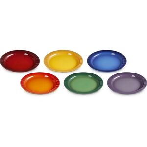 Le Creuset Set 6 pcs. 27cm dinner plates rainbow, Assiettes, Multicolore - Publicité Le Creuset Set 6 pcs. 27cm dinner plates rainbow, Assiettes, Multicolore - Publicité