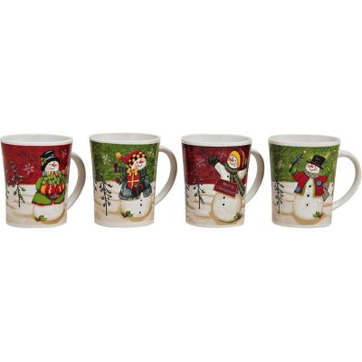 G. Wurm Mug Bonhomme de neige en céramique, 4 couleurs (L/H/P) 12x11x9 cm, 350 ml, Tasse, Multicolore - Publicité G. Wurm Mug Bonhomme de neige en céramique, 4 couleurs (L/H/P) 12x11x9 cm, 350 ml, Tasse, Multicolore - Publicité