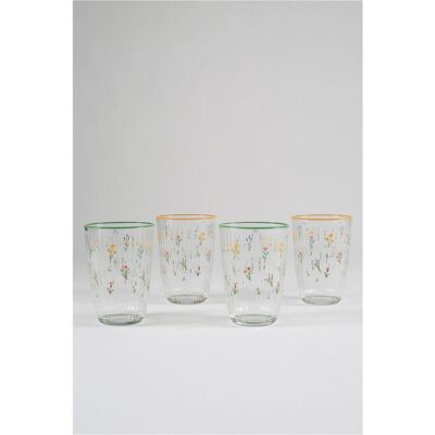 Hermia Botanical Glass Set (4 Pieces), Verres, Vert, Jaune - Publicité Hermia Botanical Glass Set (4 Pieces), Verres, Vert, Jaune - Publicité