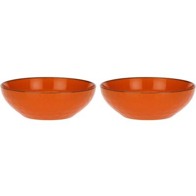 Rose Tulipani Set de 2 saladiers Concerto Arancione - Orange 26 cm, Saladier + bol, Orange - Publicité Rose Tulipani Set de 2 saladiers Concerto Arancione - Orange 26 cm, Saladier + bol, Orange - Publicité