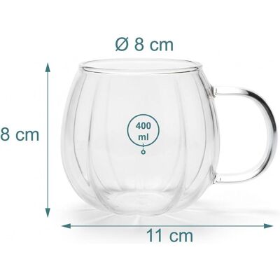 Relaxdays 6 verres, Tasse, Transparent - Publicité Relaxdays 6 verres, Tasse, Transparent - Publicité