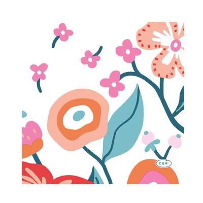 Duni, Serviettes de table, Serviettes de table Vibrant Bloom 24X24 Cm (24 x 24 cm) - Publicité Duni, Serviettes de table, Serviettes de table Vibrant Bloom 24X24 Cm (24 x 24 cm) - Publicité