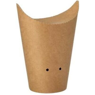 Étui pour frites marron, petit - PAPSTAR - Publicité Étui pour frites marron, petit - PAPSTAR - Publicité