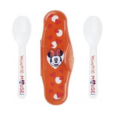 Disney Interactive Studios, Vaisselle + couverts pour enfants, Set Aus 2 Löffeln Mit Transportbox Minnie Collector - Publicité Disney Interactive Studios, Vaisselle + couverts pour enfants, Set Aus 2 Löffeln Mit Transportbox Minnie Collector - Publicité