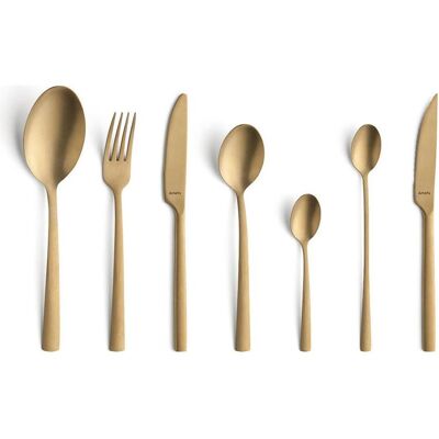 Amefa Manille 9035 - 42-teiliges All-you-need-Set - Goldsatiniertes Finish, Couverts, Or - Publicité Amefa Manille 9035 - 42-teiliges All-you-need-Set - Goldsatiniertes Finish, Couverts, Or - Publicité