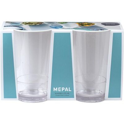 Mepal Verres Flow 275,0 ml, lot de 2, Verres, Transparent - Publicité Mepal Verres Flow 275,0 ml, lot de 2, Verres, Transparent - Publicité