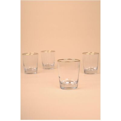 Hermia Pure Vera Glass Set (4 Pieces), Verres, Or, Transparent - Publicité Hermia Pure Vera Glass Set (4 Pieces), Verres, Or, Transparent - Publicité