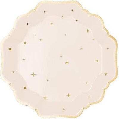 Partydeco, Vaisselle de pique-nique, Assiette jetable Étoiles, Beige, 21 cm, 6 pièces (6x) - Publicité Partydeco, Vaisselle de pique-nique, Assiette jetable Étoiles, Beige, 21 cm, 6 pièces (6x) - Publicité