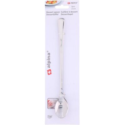 24x alpina Cuillère à dessert 3pcs 22cm 2,0mm, Couverts, Argent - Publicité 24x alpina Cuillère à dessert 3pcs 22cm 2,0mm, Couverts, Argent - Publicité