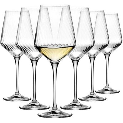 Krosno Wine glass set AG LUMI, glass, 0.450 l, 6 pcs, Verres à vin, Transparent - Publicité Krosno Wine glass set AG LUMI, glass, 0.450 l, 6 pcs, Verres à vin, Transparent - Publicité
