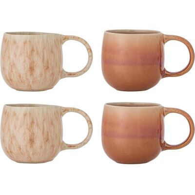 Bloomingville – Roselyn Tasse – rosa – 4er-Set – Steinzeug, Tasse, Rose - Publicité Bloomingville – Roselyn Tasse – rosa – 4er-Set – Steinzeug, Tasse, Rose - Publicité