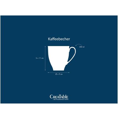 CREATABLE - Valencia Weiß - White - Porcelain - Mug Set - Publicité CREATABLE - Valencia Weiß - White - Porcelain - Mug Set - Publicité