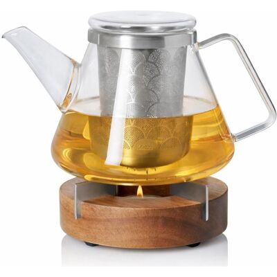 AdHoc, Théière, Set cadeau théière FUSION en verre borosilicaté 1,0 litre + réchaud TUTO (1 l) - Publicité AdHoc, Théière, Set cadeau théière FUSION en verre borosilicaté 1,0 litre + réchaud TUTO (1 l) - Publicité