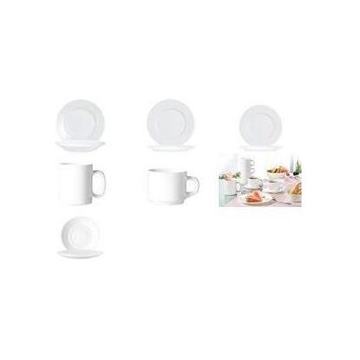 Arcoroc Esmeyer Tasse à café EVERYDAY, 0,22 l, blanc en verre trempé, lavable au lave-vaisselle, empilable, Tasse, Blanc - Publicité Arcoroc Esmeyer Tasse à café EVERYDAY, 0,22 l, blanc en verre trempé, lavable au lave-vaisselle, empilable, Tasse, Blanc - Publicité