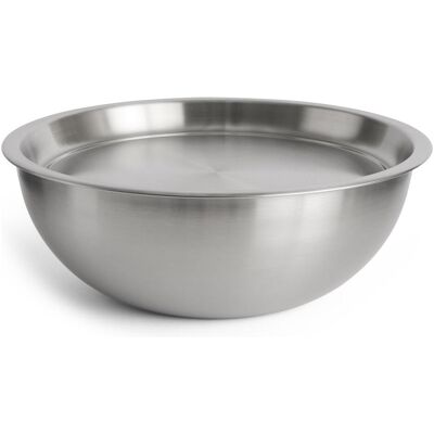 HAY - Outdoor Market Steel Bowl with Lid - Large - Ø25 cm, Saladier + bol, Argent - Publicité HAY - Outdoor Market Steel Bowl with Lid - Large - Ø25 cm, Saladier + bol, Argent - Publicité